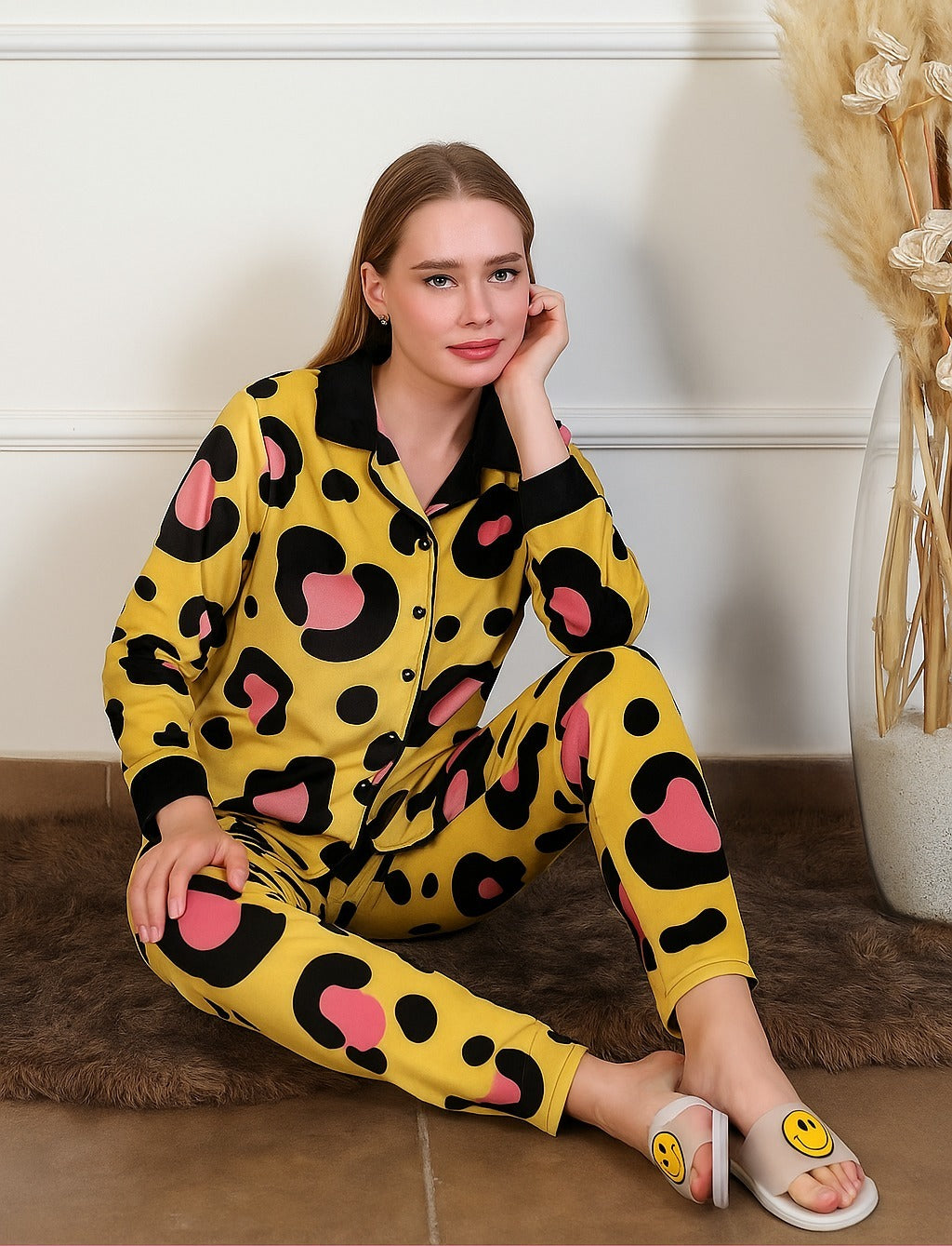 Bold Spots Button-Down Pyjama Set