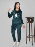 Elephant Graphic Print Velour Set