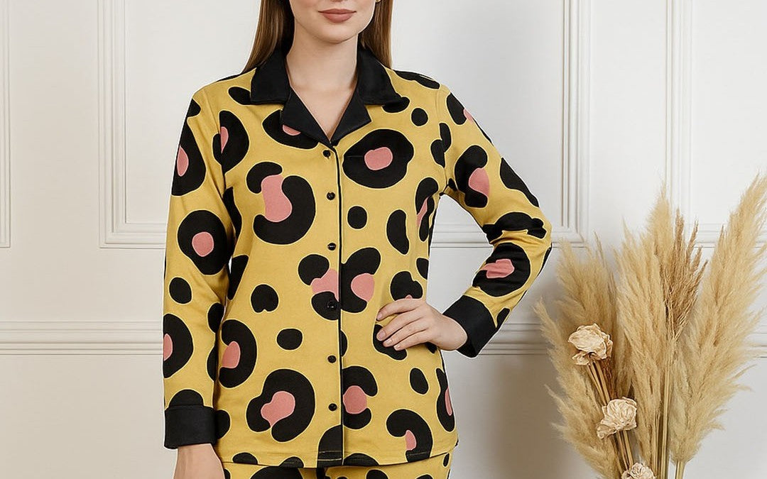 Bold Spots Button-Down Pyjama Set