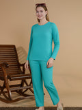 Poly Jacquard Butterfly Lounge Set