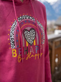 Typography Printed Hoodie & Pyjama Set