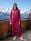 Typography Printed Hoodie & Pyjama Set