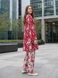 Crimson Floral Lounge Set