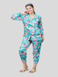 Flower Print Shirt & Jogger Nightsuit