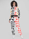 Flower Print Poly French Terry Tracksuit