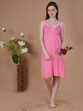 Knee Length Edge Ribbed Nightie