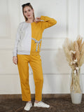 Warm Prime Fleece Mustard Pajama Set