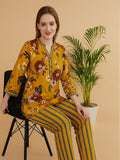 Floral Grace Striped long PJ Set