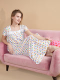 Polka Dot Print Maxi Nightdress