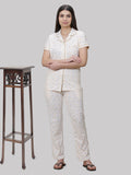 Button Down Front Open Pyjama Set