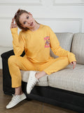 Women Yellow Round Neck Coord Set