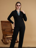 Sinker Jacquard Top & Pyjamas Set