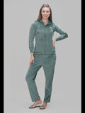 Embroidered Velour Lounge Tracksuit Set