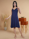 Knee Length Edge Ribbed Nightie