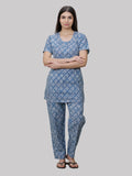 Women's Cotton night suit with pyjama set