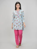 Long Floral Printed Kurti With Pant