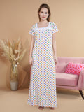 Polka Dot Print Maxi Nightdress