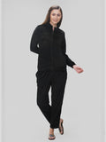Black Velvet Zip-Up Tracksuit