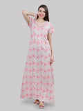 Maxi Zip Up Printed Nightdress