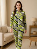 Lime Rush Printed Tracksuit Set