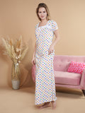 Polka Dot Print Maxi Nightdress