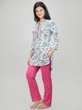 Long Floral Printed Kurti With Pant