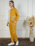 Warm Prime Fleece Mustard Pajama Set