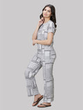 Cotton Blend Printed Pyjama Set