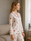 Satin Swan Print Pyjama Set