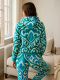 Velour Hoodie & Jogger Lounge Set