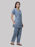 Women's Cotton night suit with pyjama set