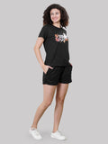 SUMMER BLISS SHORTS SET- BLACK