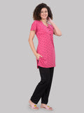 Nightwear Women's Long Kurti with Pant