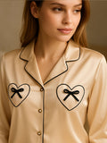 Satin Heart Pyjama Set