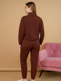 Half Zip-up Collar Top & Jogger Set