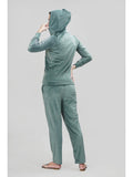 Embroidered Velour Lounge Tracksuit Set