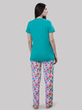 Printed Long Top with Pajama Set