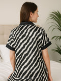Stripped print 3 pcs Loungewear Set