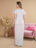 Polka Dot Print Maxi Nightdress