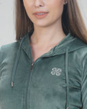Embroidered Velour Lounge Tracksuit Set
