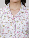 Leopard Collar Button Down Pyjama Set