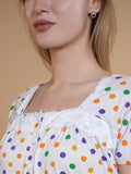 Polka Dot Print Maxi Nightdress