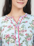 Long Floral Printed Kurti With Pant