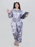 Women's Satin Regular Fit Pyjama Suit