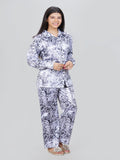 Women's Satin Regular Fit Pyjama Suit