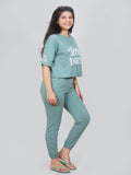 Co-ord Set - Sea Green | Oversized Fit | Short Sleeves | Co-Ord for Women | Fall Collection