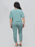 Co-ord Set - Sea Green | Oversized Fit | Short Sleeves | Co-Ord for Women | Fall Collection