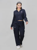 ZIP Me Up Hooded Tracksuit - Black |Full Sleeves | Co-Ord for Women