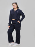 ZIP Me Up Hooded Tracksuit - Black |Full Sleeves | Co-Ord for Women