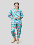 Flower Print Shirt & Jogger Nightsuit